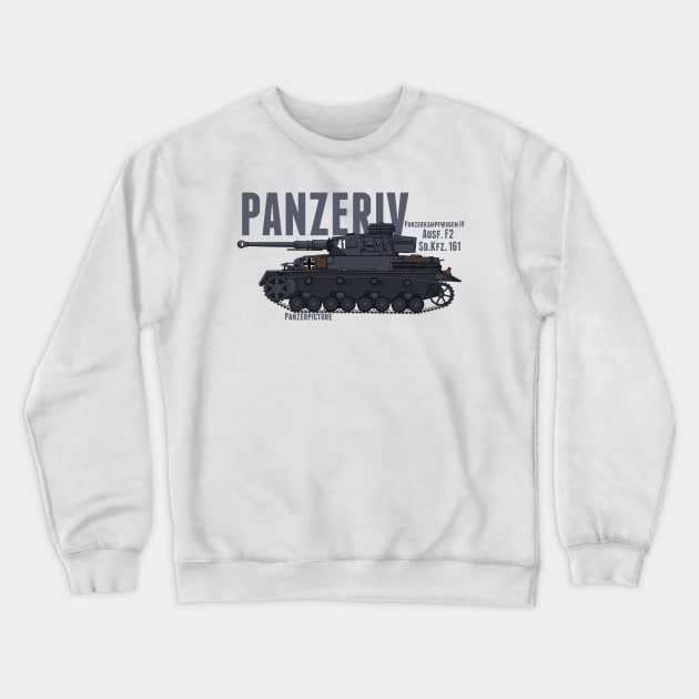 Panzer IV Ausf.F2 Crewneck Sweatshirt by Panzerpicture